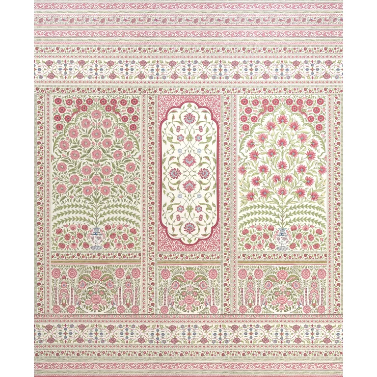 Schumacher MONTECITO PANEL SET wallpaper, color RED, SKU 5015831