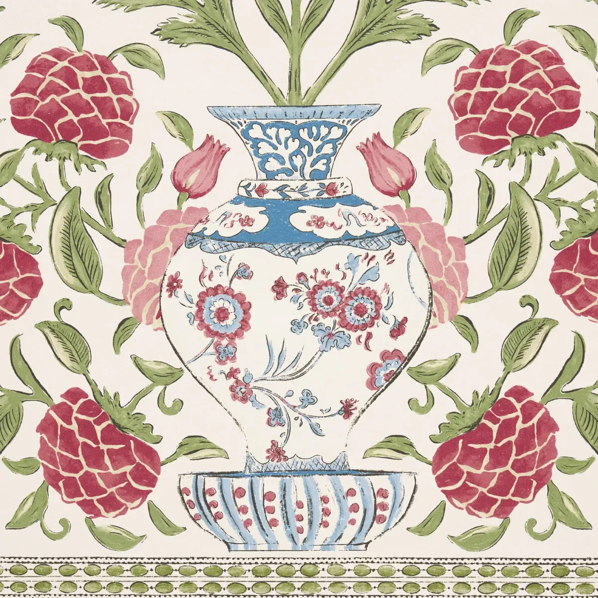 MONTECITO PANEL SET - RED Schumacher Wallpaper | Wallpaper T MONTECITO PANEL SET RED Schumacher Wallpaper wallpaper - SKU 5015831