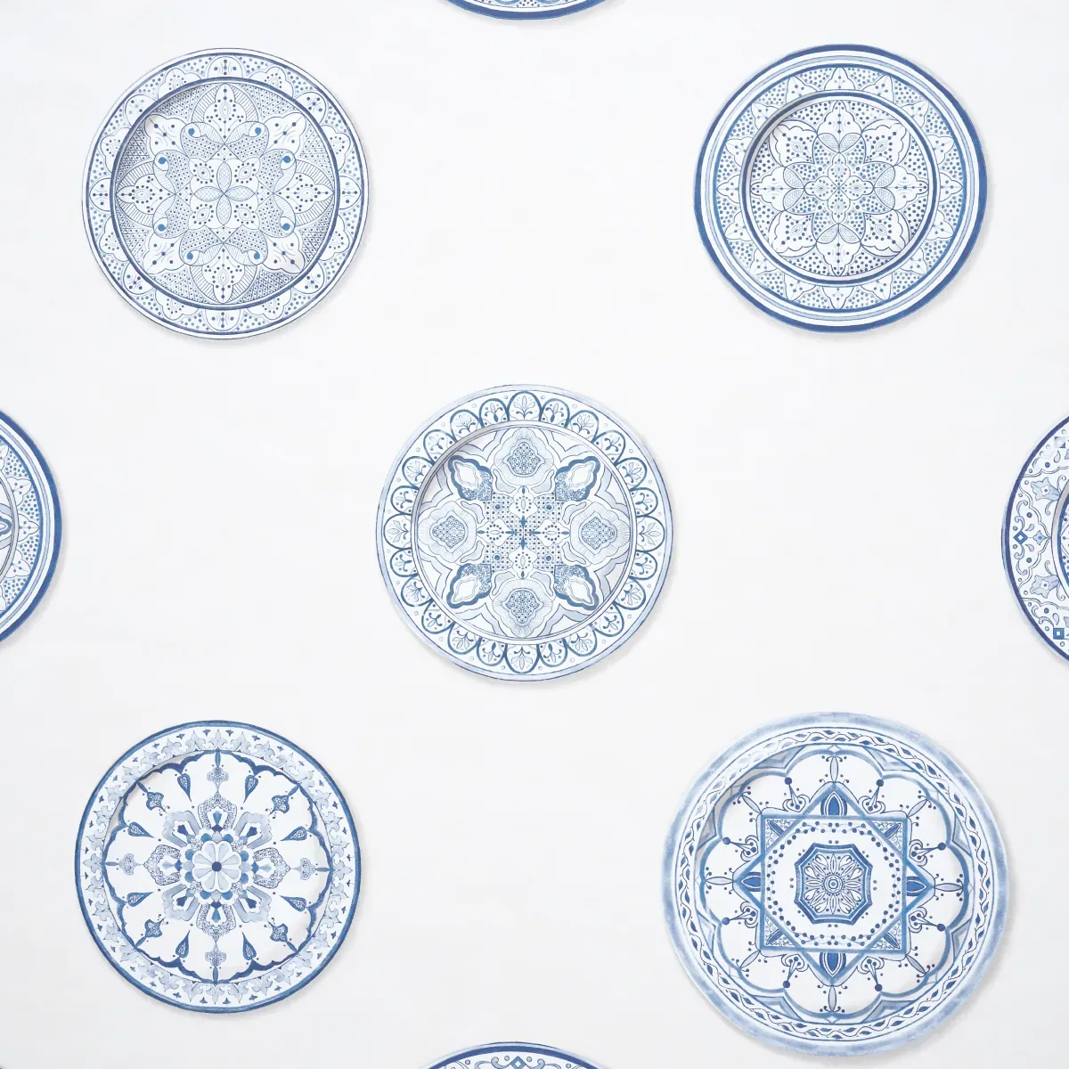 MONTECITO PORCELAIN INDIGO Schumacher Wallpaper wallpaper - SKU 5015840
