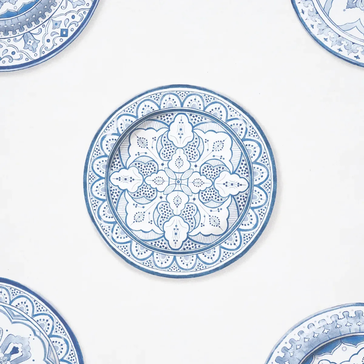MONTECITO PORCELAIN - INDIGO Schumacher Wallpaper | Wallpape MONTECITO PORCELAIN INDIGO Schumacher Wallpaper wallpaper - SKU 5015840