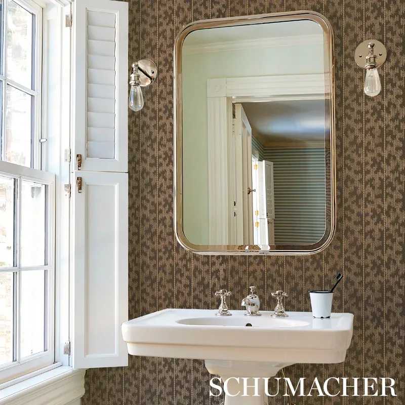 Montpellier BRONZE GILT Schumacher Wallpaper wallpaper - SKU 5008171