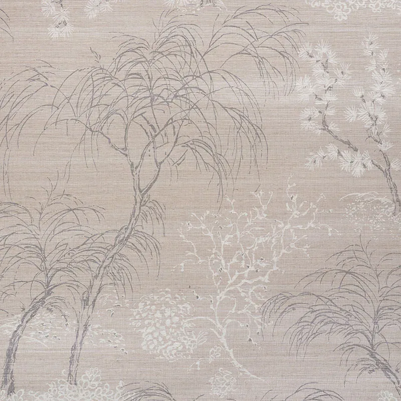 MORI HEMP SHIMMER MOONSTONE Schumacher Wallpaper wallpaper - SKU 5009390