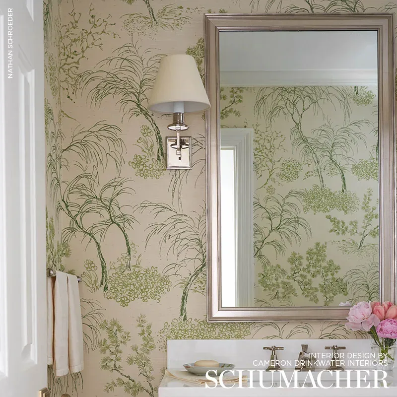 MORI SISAL LEAF Schumacher Wallpaper wallpaper - SKU 5008751