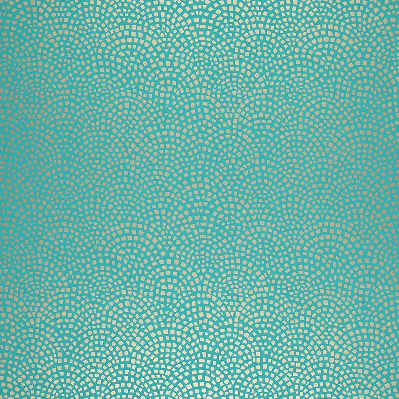MOSAIC TURQUOISE Schumacher Wallpaper wallpaper - SKU 5005043