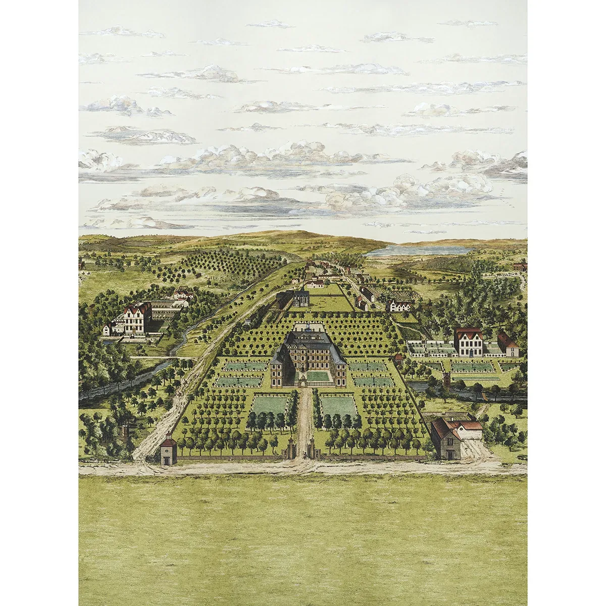 MR. DARCY 3 PANEL SET PEMBERLEY GREEN Schumacher Wallpaper wallpaper - SKU 5016810
