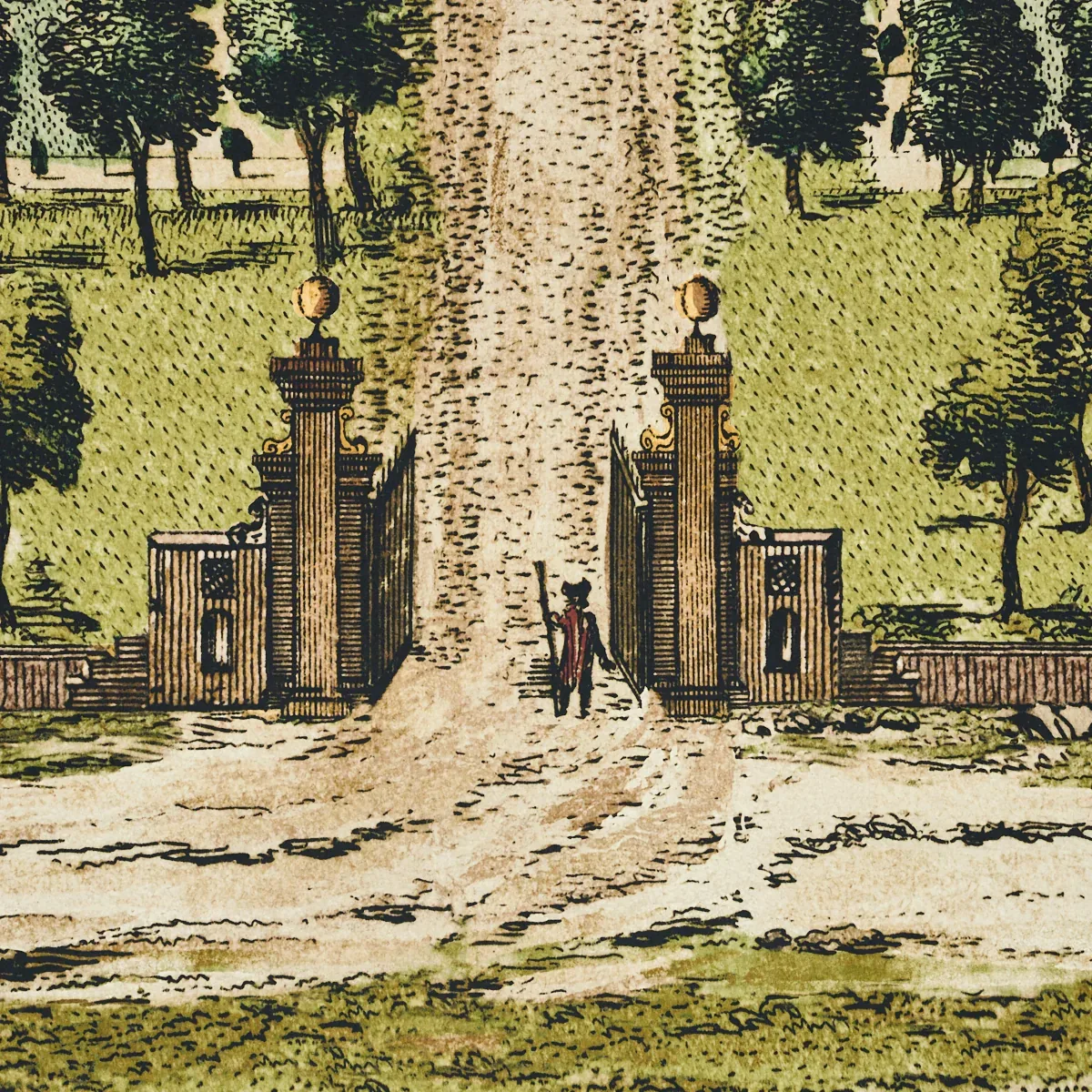 MR. DARCY 3 PANEL SET PEMBERLEY GREEN Schumacher Wallpaper wallpaper - SKU 5016810