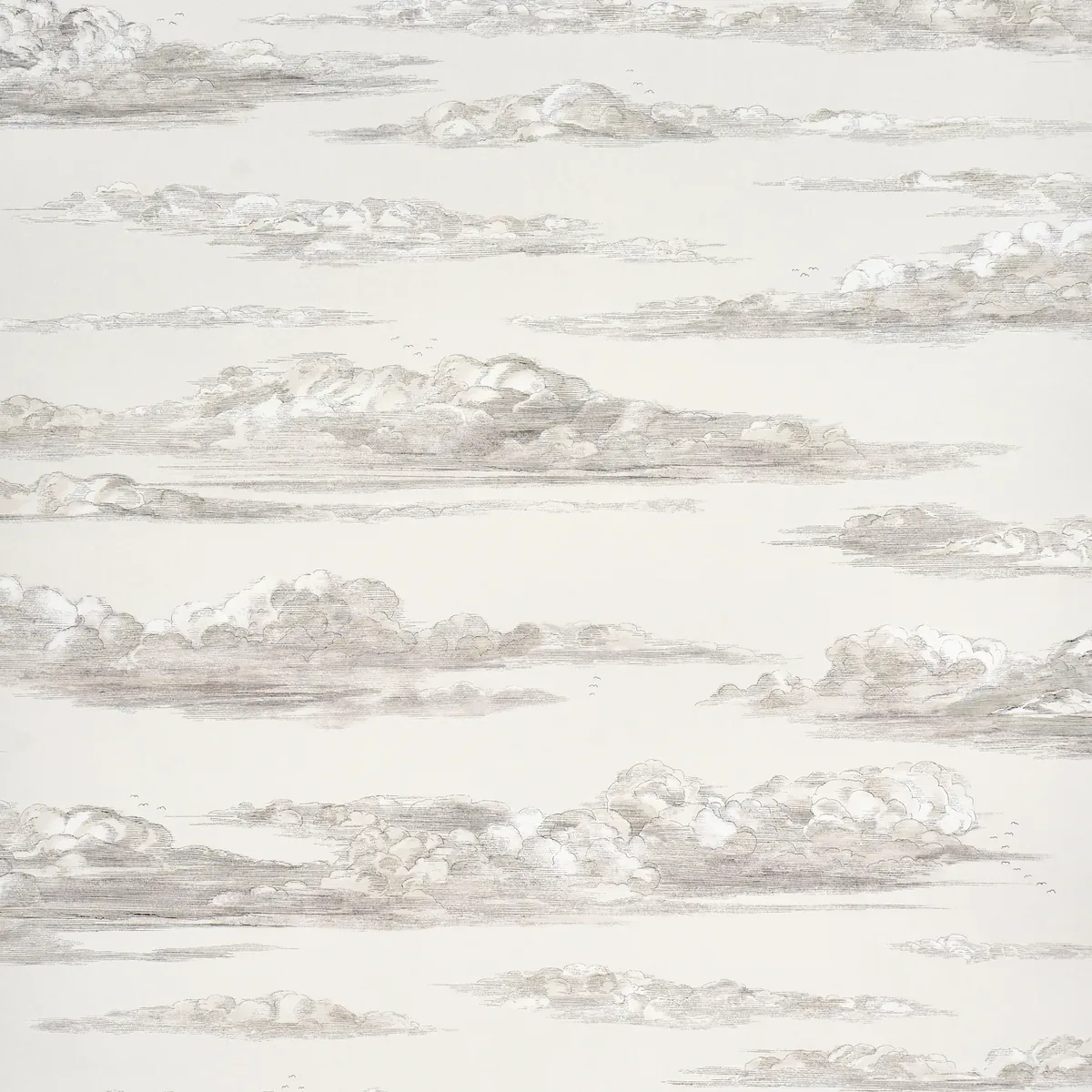 MR. DARCY'S CLOUDS GRISAILLE Schumacher Wallpaper wallpaper - SKU 5017582
