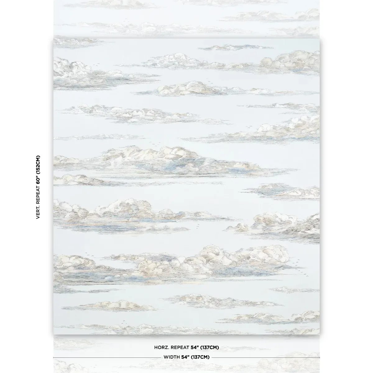 MR. DARCY'S CLOUDS SKY Schumacher Wallpaper wallpaper - SKU 5017581