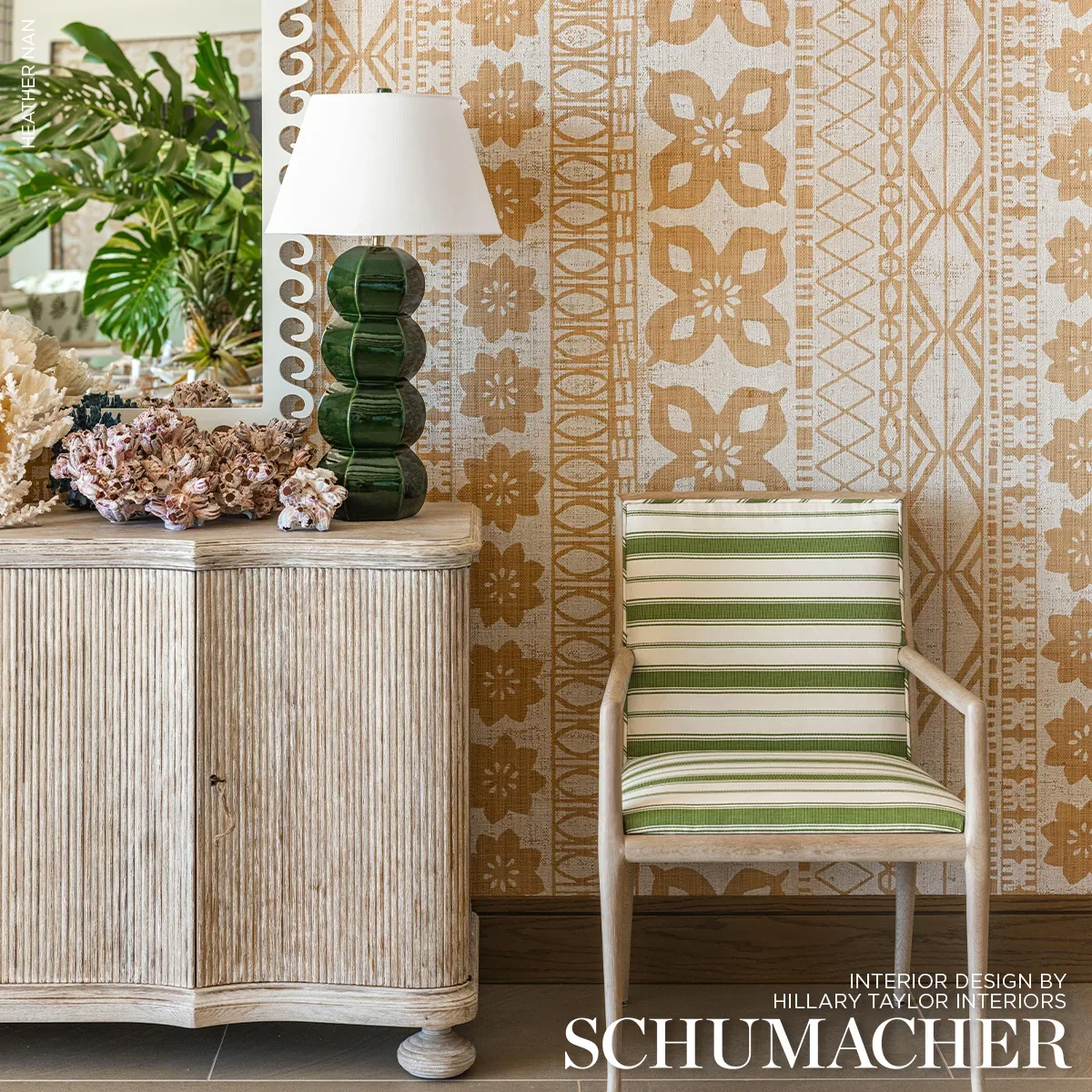 MRS. HOWELL - PALM Schumacher Wallpaper | Wallpaper Twins MRS. HOWELL PALM Schumacher Wallpaper wallpaper - SKU 5007330