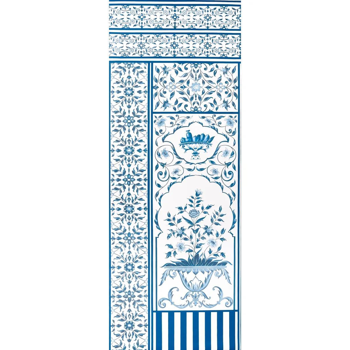 MUGHAL GARDEN PANEL A BLUE Schumacher Wallpaper wallpaper - SKU 5014410