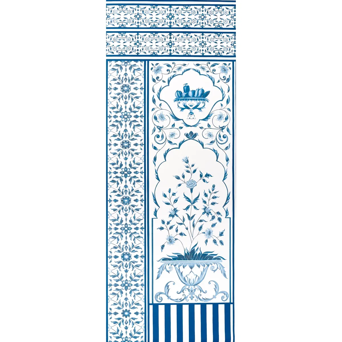 MUGHAL GARDEN PANEL B BLUE Schumacher Wallpaper wallpaper - SKU 5014420