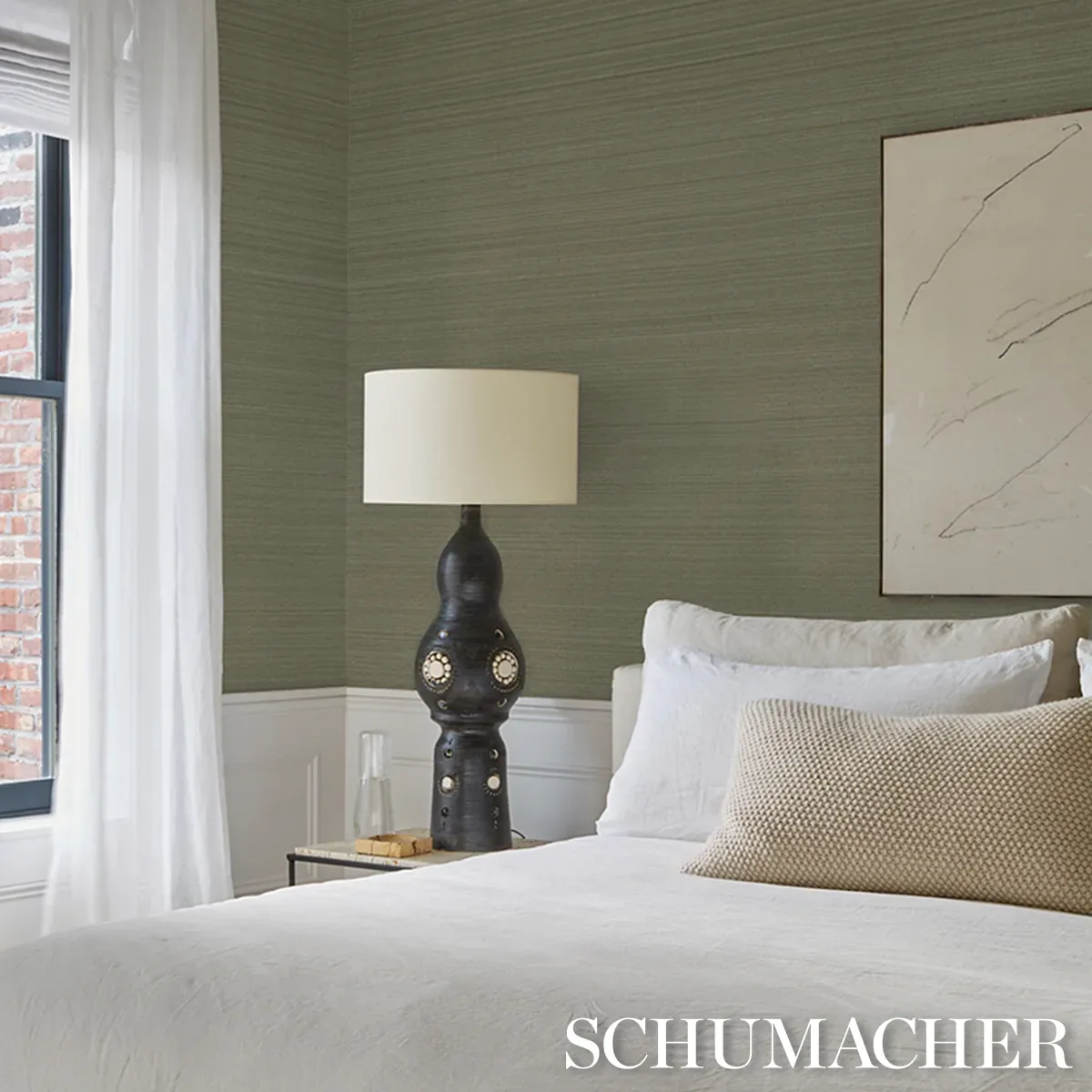 MUSA ABACA WALLCOVERING - EUCALYPTUS Schumacher Wallpaper | MUSA ABACA WALLCOVERING EUCALYPTUS Schumacher Wallpaper wallpaper - SKU 5016876
