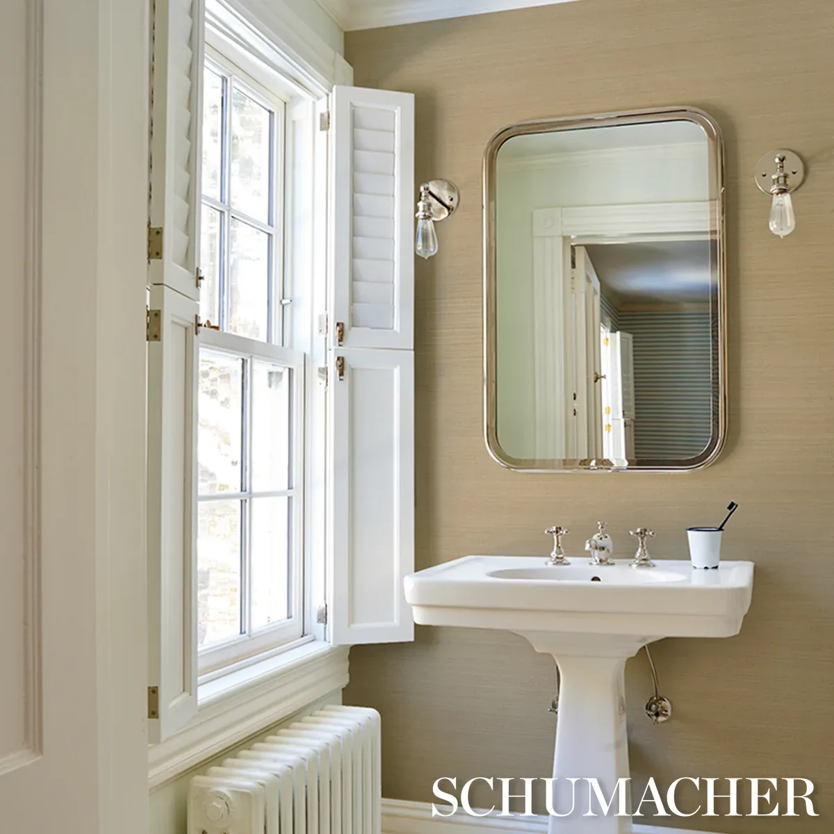 MUSA ABACA WALLCOVERING - SOFT GOLD Schumacher Wallpaper | W MUSA ABACA WALLCOVERING SOFT GOLD Schumacher Wallpaper wallpaper - SKU 5016873