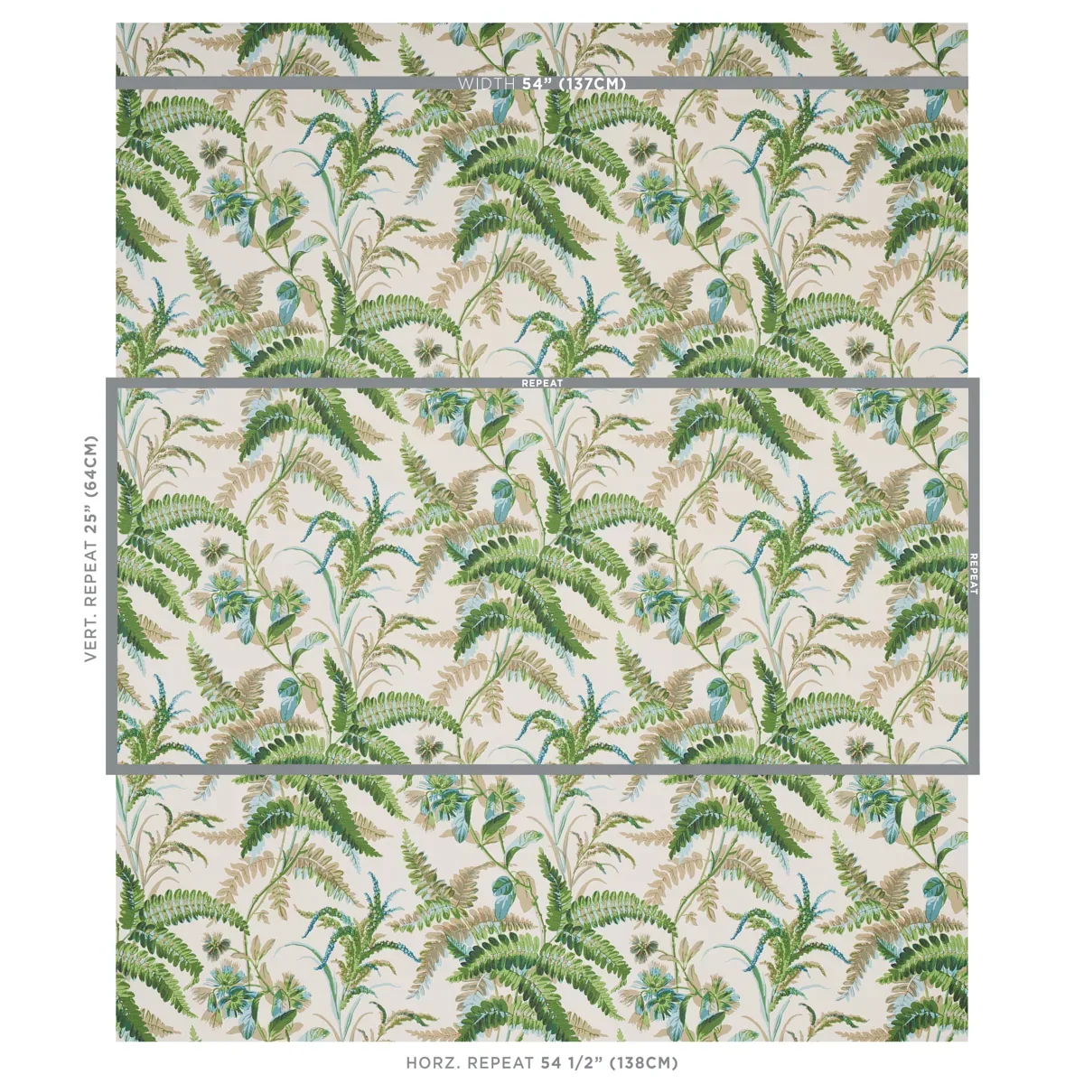 MYERS FERN LAGOON Schumacher Wallpaper wallpaper - SKU 5013230