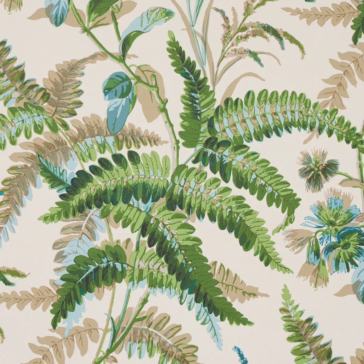 MYERS FERN - LAGOON Schumacher Wallpaper | Wallpaper Twins MYERS FERN LAGOON Schumacher Wallpaper wallpaper - SKU 5013230