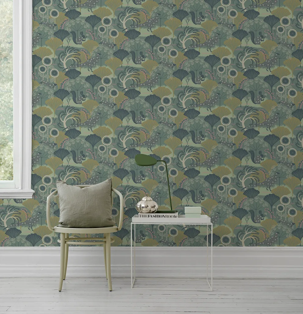Schumacher MÅRDGÖMMA wallpaper, color MINERAL, SKU 1469