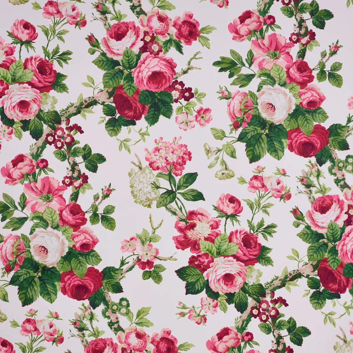 NANCY FLORAL ROSE Schumacher Wallpaper wallpaper - SKU 5010840