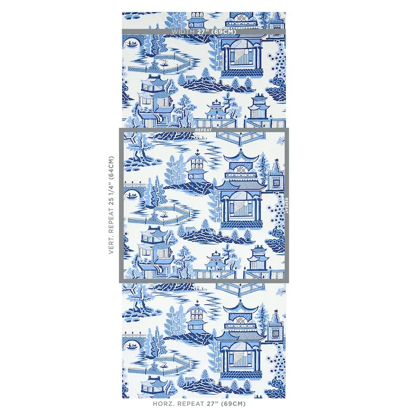 Nanjing - PORCELAIN Schumacher Wallpaper | Wallpaper Twins Nanjing PORCELAIN Schumacher Wallpaper wallpaper - SKU 5006911