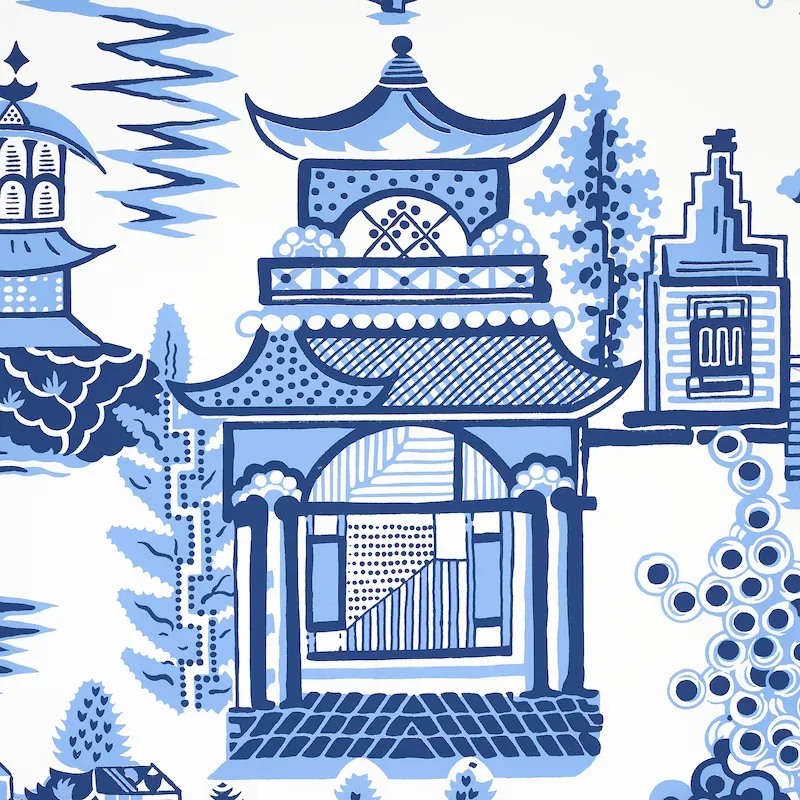 Nanjing - PORCELAIN Schumacher Wallpaper | Wallpaper Twins Nanjing PORCELAIN Schumacher Wallpaper wallpaper - SKU 5006911