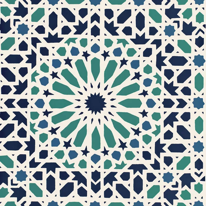 NASRID PALACE MOSAIC AEGEAN Schumacher Wallpaper wallpaper - SKU 5005960