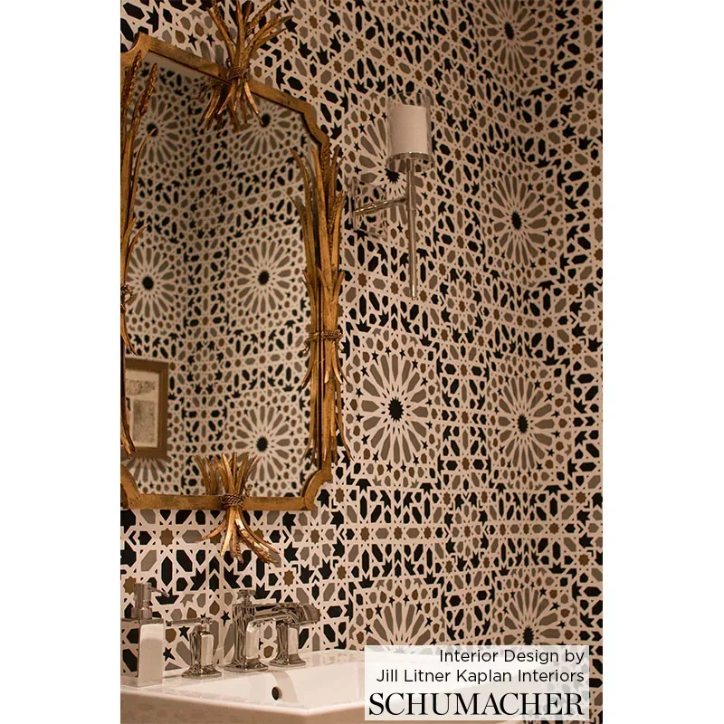 NASRID PALACE MOSAIC MICA Schumacher Wallpaper wallpaper - SKU 5005961