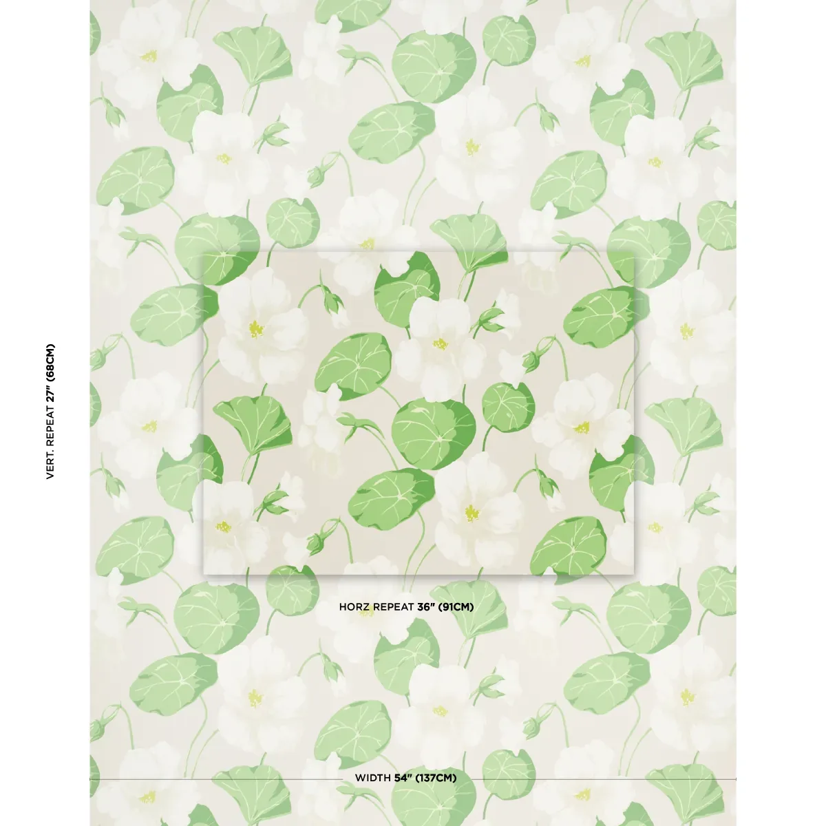 NASTURTIUM STONE Schumacher Wallpaper wallpaper - SKU 5010472