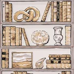 Schumacher NATALIE’S LIBRARY - MOCHA Wallpaper | Buy Online Schumacher NATALIE’S LIBRARY wallpaper, color MOCHA, SKU 5014731