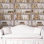 Schumacher NATALIE’S LIBRARY - MOCHA Wallpaper | Buy Online Schumacher NATALIE’S LIBRARY wallpaper, color MOCHA, SKU 5014731