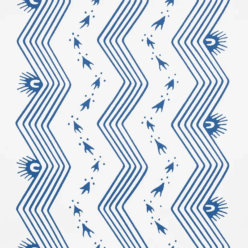 NAUSET STRIPE INDIGO Schumacher Wallpaper wallpaper - SKU 5009740