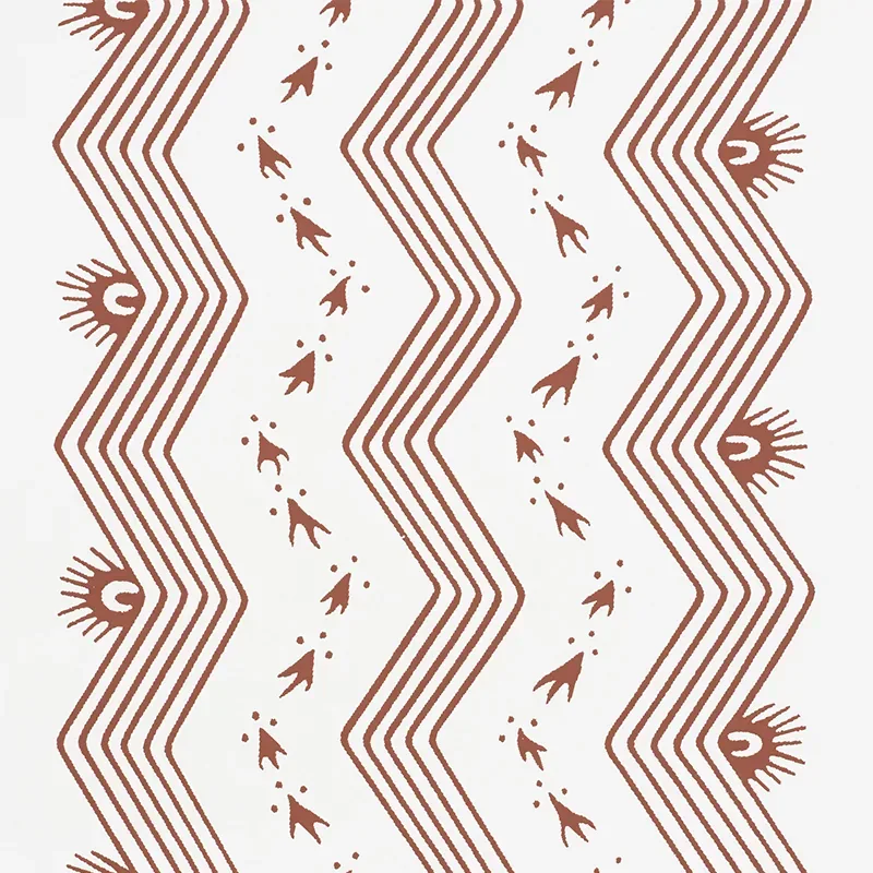 NAUSET STRIPE SIENNA Schumacher Wallpaper wallpaper - SKU 5009743