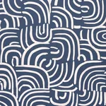 NEW BEAT DARK BLUE Schumacher Wallpaper wallpaper - SKU 5013691