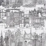 NEW YORK NEW YORK - BLACK ON WHITE Schumacher Wallpaper | W NEW YORK NEW YORK BLACK ON WHITE Schumacher Wallpaper wallpaper - SKU 2705530