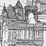 NEW YORK NEW YORK - BLACK ON WHITE Schumacher Wallpaper | W NEW YORK NEW YORK BLACK ON WHITE Schumacher Wallpaper wallpaper - SKU 2705530