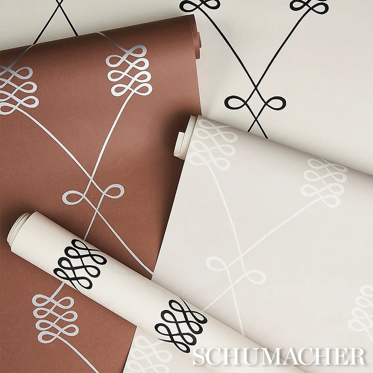 NICOLETTE - BLACK ON CREAM Schumacher Wallpaper | Wallpaper NICOLETTE BLACK ON CREAM Schumacher Wallpaper wallpaper - SKU 5013830