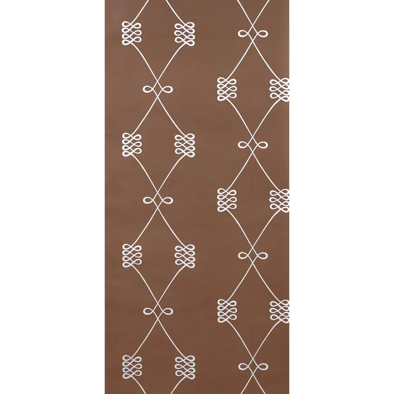 Schumacher NICOLETTE wallpaper, color SILVER ON BROWN, SKU 5013832
