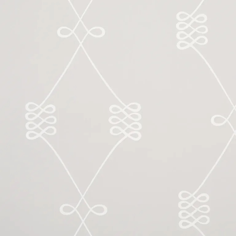 Schumacher NICOLETTE wallpaper, color WHITE ON GREY, SKU 5013831