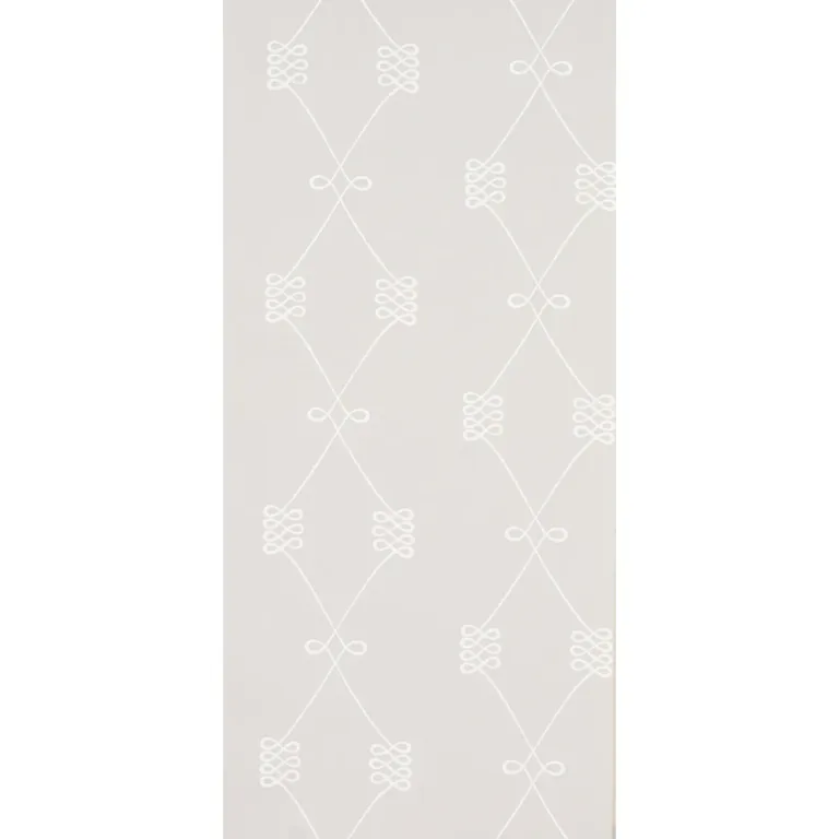 Schumacher NICOLETTE wallpaper, color WHITE ON GREY, SKU 5013831