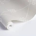NICOLETTE - WHITE ON GREY Schumacher Wallpaper | Wallpaper T NICOLETTE WHITE ON GREY Schumacher Wallpaper wallpaper - SKU 5013831