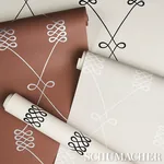 NICOLETTE - WHITE ON GREY Schumacher Wallpaper | Wallpaper T NICOLETTE WHITE ON GREY Schumacher Wallpaper wallpaper - SKU 5013831