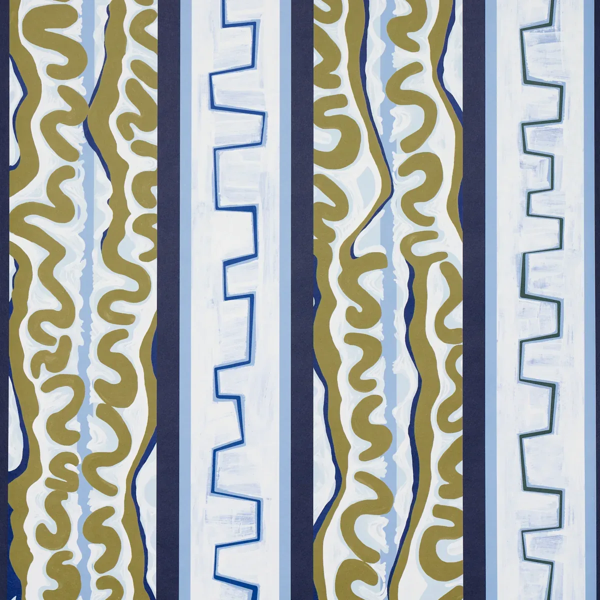 NIGHT AT THE OPERA - DEEP BLUE & OLIVE Schumacher Wallpaper NIGHT AT THE OPERA DEEP BLUE & OLIVE Schumacher Wallpaper wallpaper - SKU 5014180