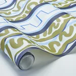 NIGHT AT THE OPERA - DEEP BLUE & OLIVE Schumacher Wallpaper NIGHT AT THE OPERA DEEP BLUE & OLIVE Schumacher Wallpaper wallpaper - SKU 5014180