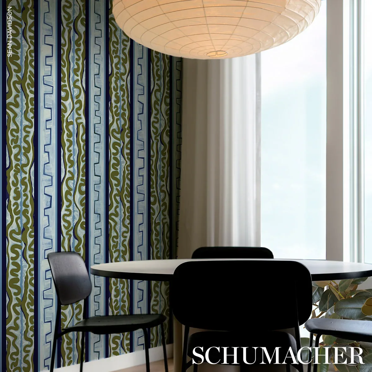 NIGHT AT THE OPERA - DEEP BLUE & OLIVE Schumacher Wallpaper NIGHT AT THE OPERA DEEP BLUE & OLIVE Schumacher Wallpaper wallpaper - SKU 5014180