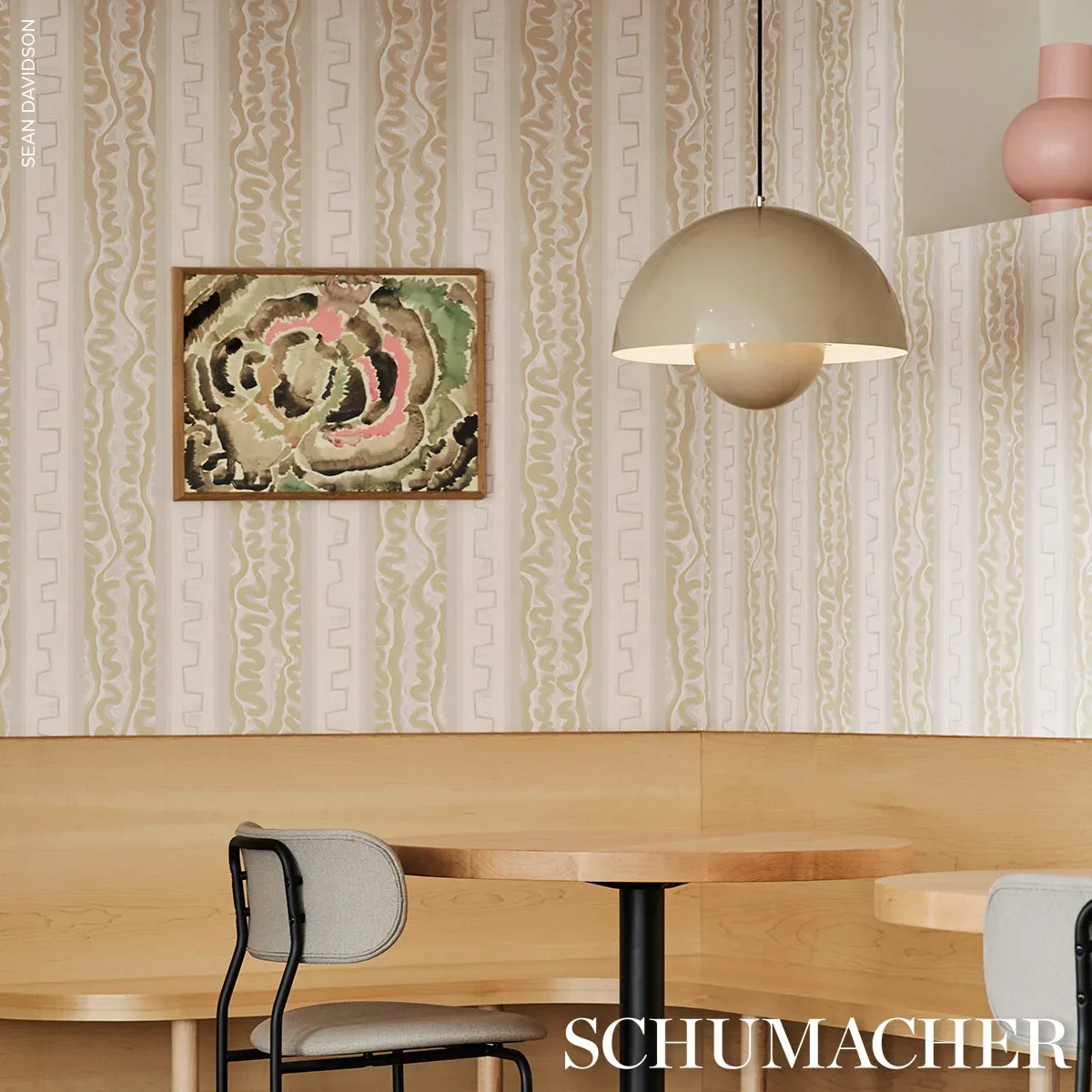 NIGHT AT THE OPERA LINEN Schumacher Wallpaper wallpaper - SKU 5014181
