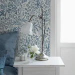 NOCTURNE BLUE AND WHITE Schumacher Wallpaper wallpaper - SKU 6145