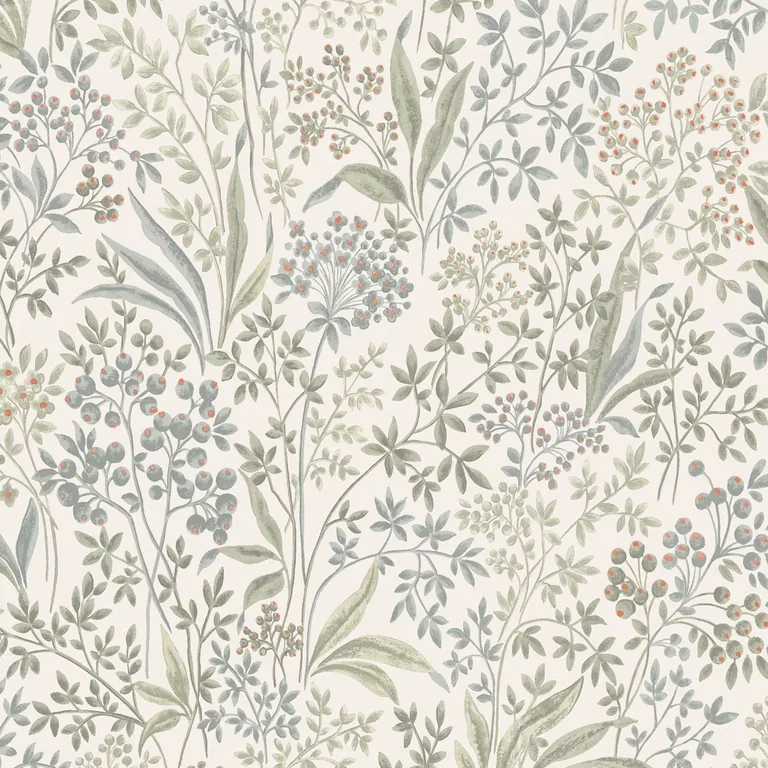 Schumacher NOCTURNE wallpaper, color SAGE, SKU 2026