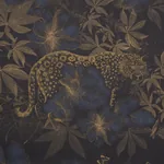 NOCTURNUM - INDIGO & OCHRE Schumacher Wallpaper | Wallpaper NOCTURNUM INDIGO & OCHRE Schumacher Wallpaper wallpaper - SKU 5017571