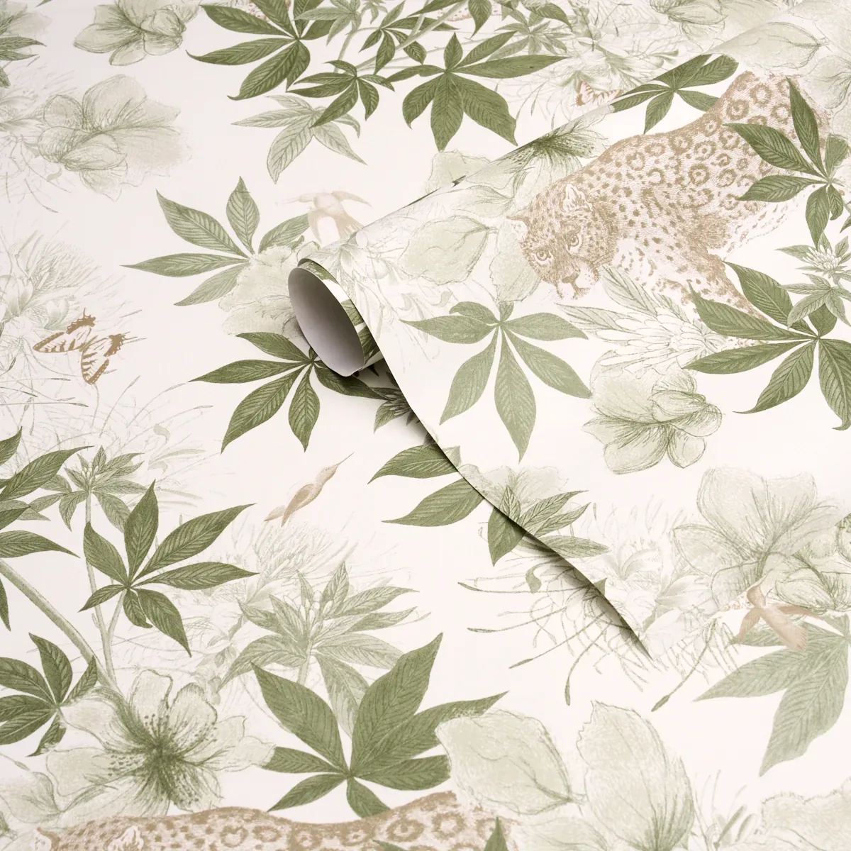 NOCTURNUM IVORY & OLIVE Schumacher Wallpaper wallpaper - SKU 5017570