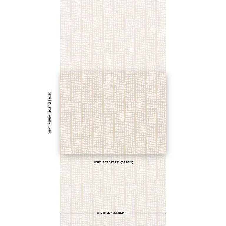 Schumacher NOLAND VINYL wallpaper, color BIRCH, SKU 5016112
