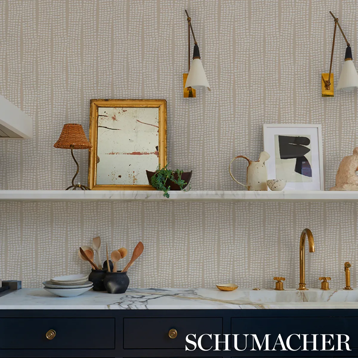 NOLAND VINYL - BIRCH Schumacher Wallpaper | Wallpaper Twins NOLAND VINYL BIRCH Schumacher Wallpaper wallpaper - SKU 5016112
