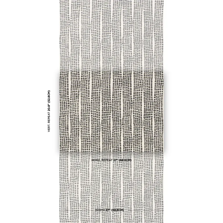 Schumacher NOLAND VINYL wallpaper, color CARBON, SKU 5016110